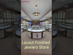 সাদা পেইন্টিং রঙিন লকযোগ্য গ্লাস ডিসপ্লে কেস জুয়েলারী প্রদর্শনী জন্য